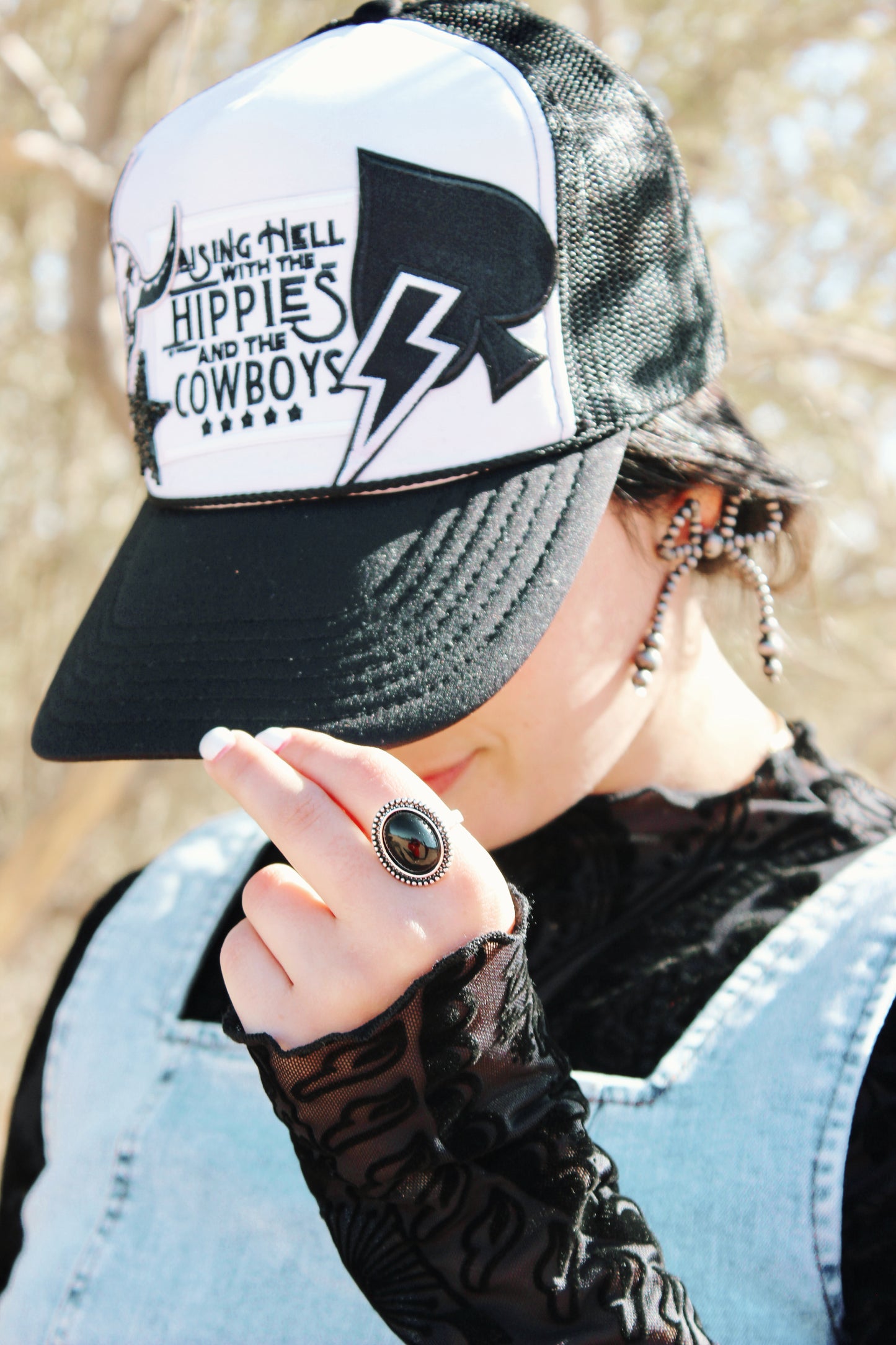 Hippies and Cowboys Trucker Hat