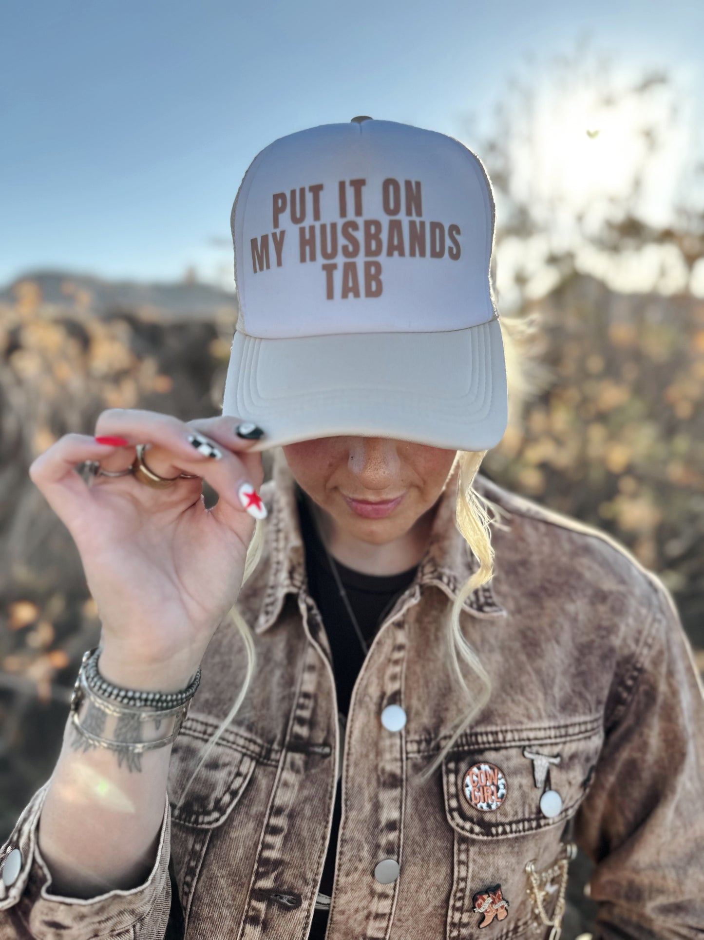 Husbands Tab Trucker Hat