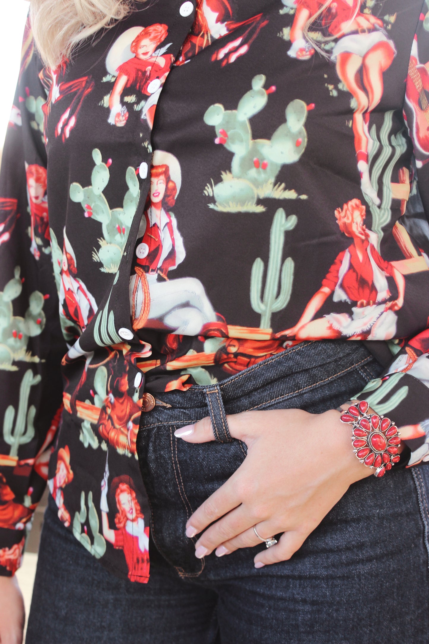 Large Squash Blossom Cuff Bracelet