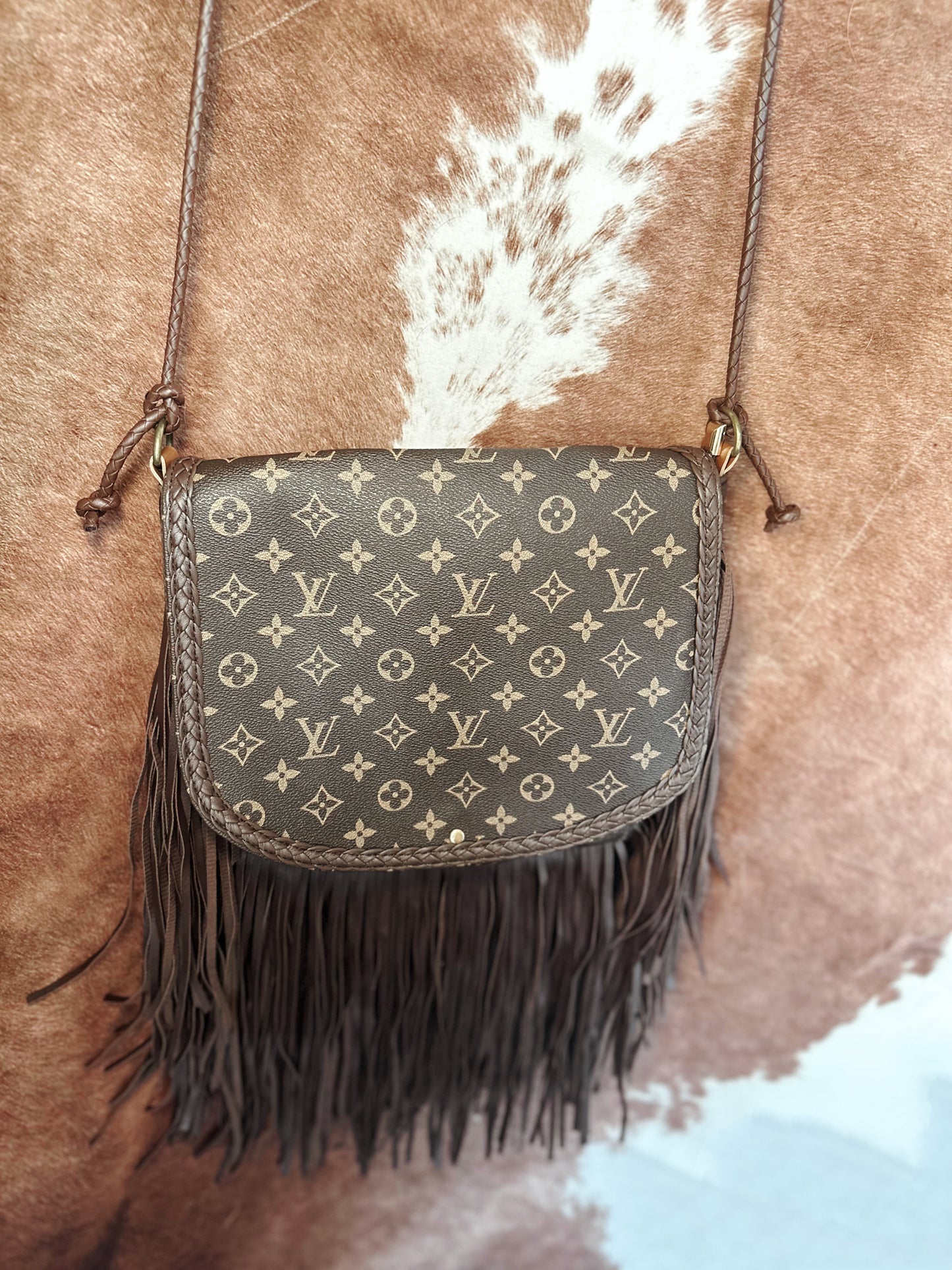 Braided LV Satchel Bag
