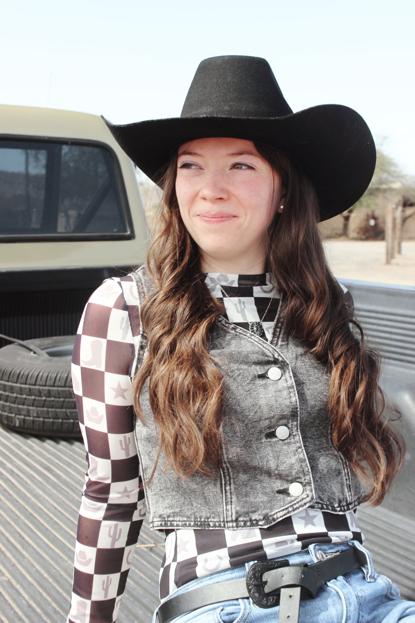 Rebel Cowgirl Mesh Long Sleeve