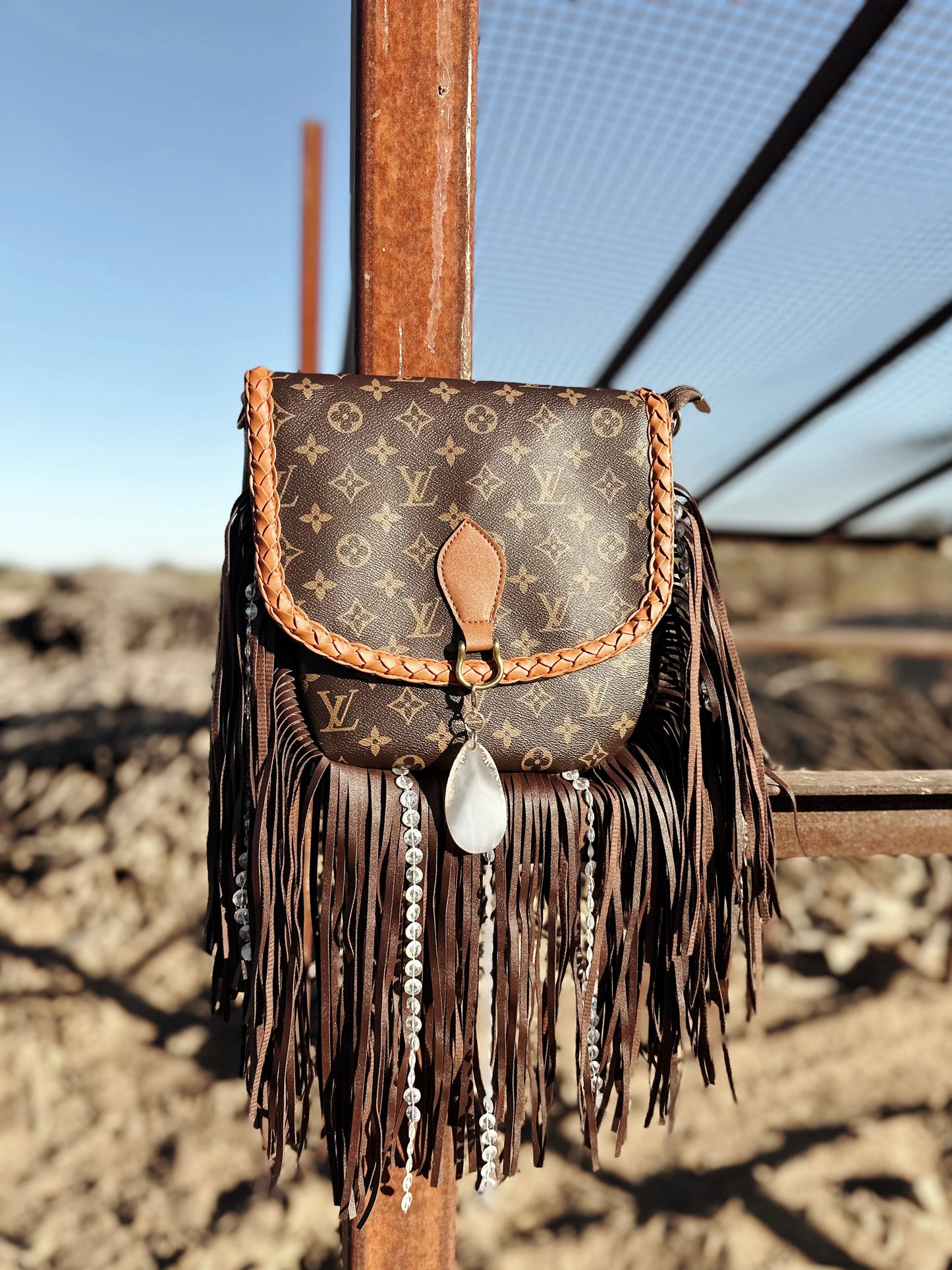 LV Fringe Satchel Bag