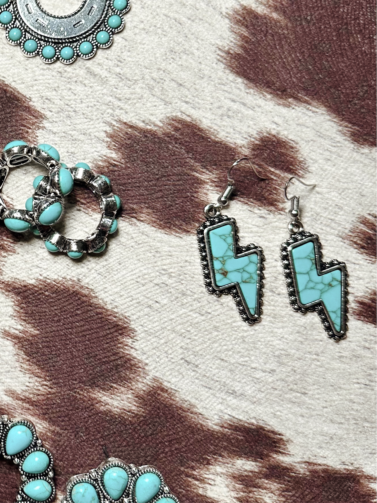 Gem Storm Lightening Dangle Earrings