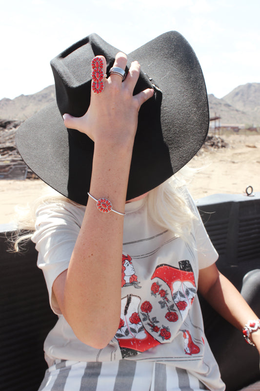 Petite Squash Blossom Cuff Bracelet