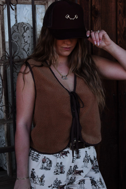 Longhorn Lodge Fleece Vest