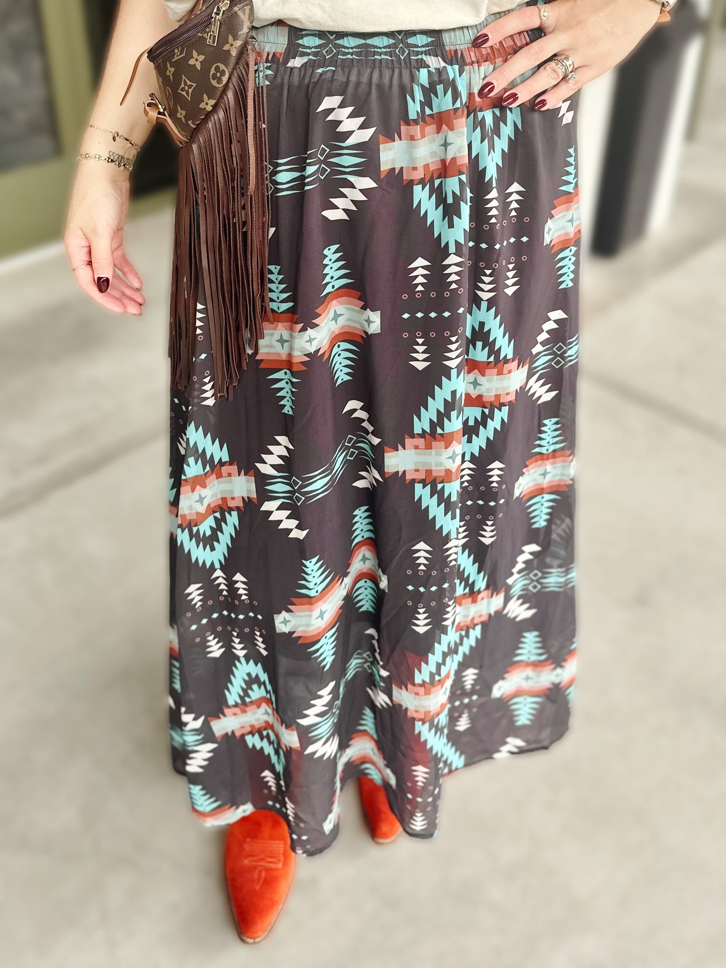 Aztec Trail Maxi Skirt