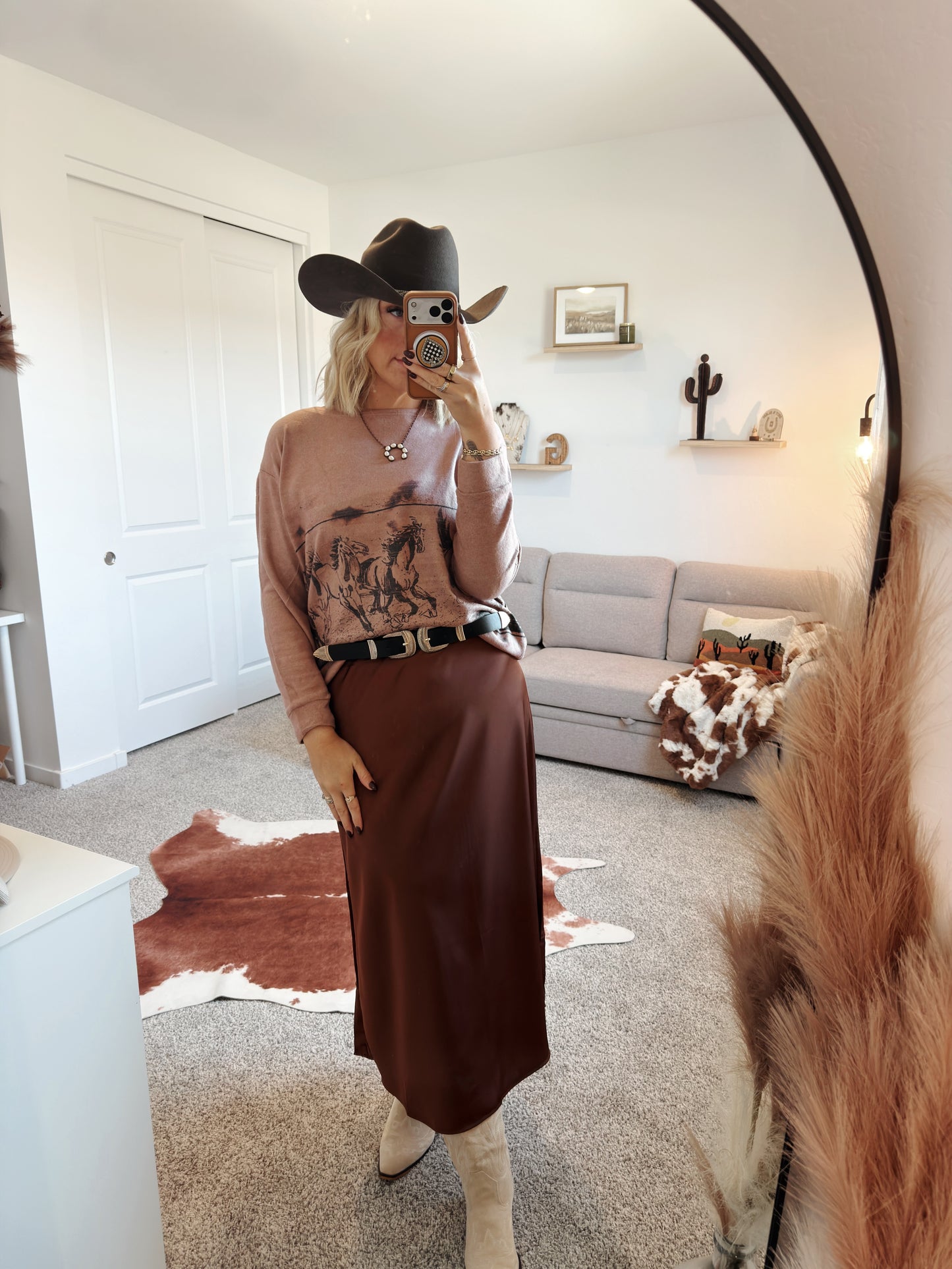 Saddle and Silk Skirt