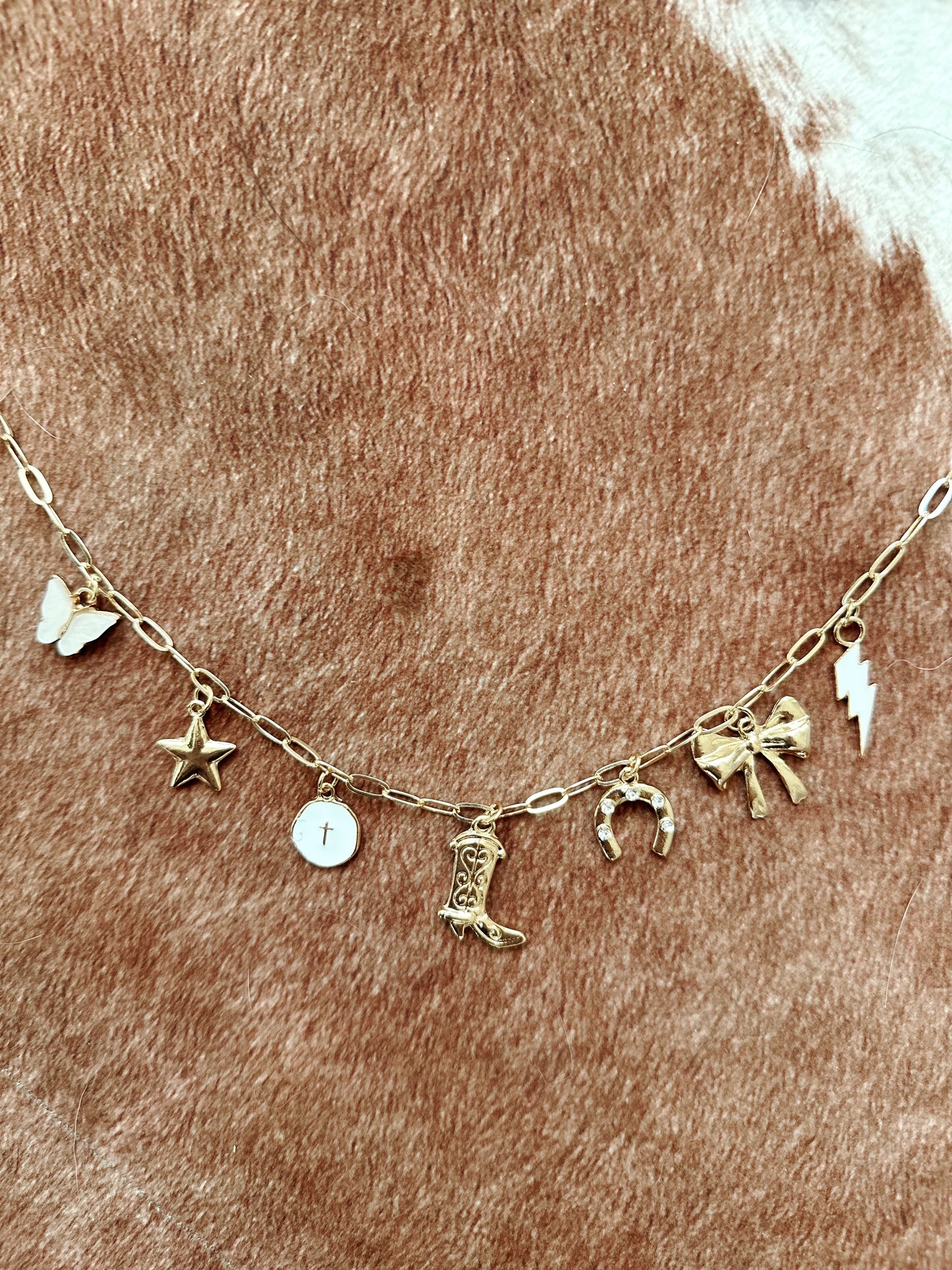 Girly Cowgirl Charm Necklace