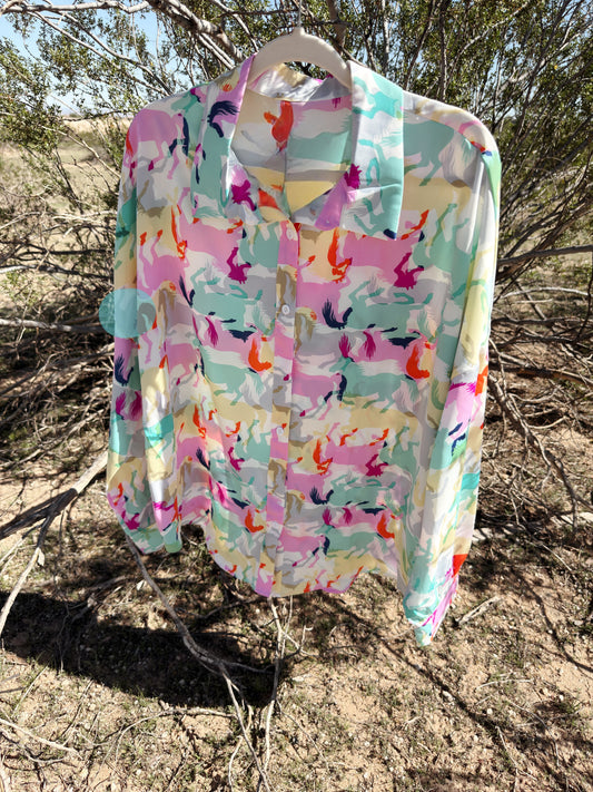 Wild Stallion Button Up