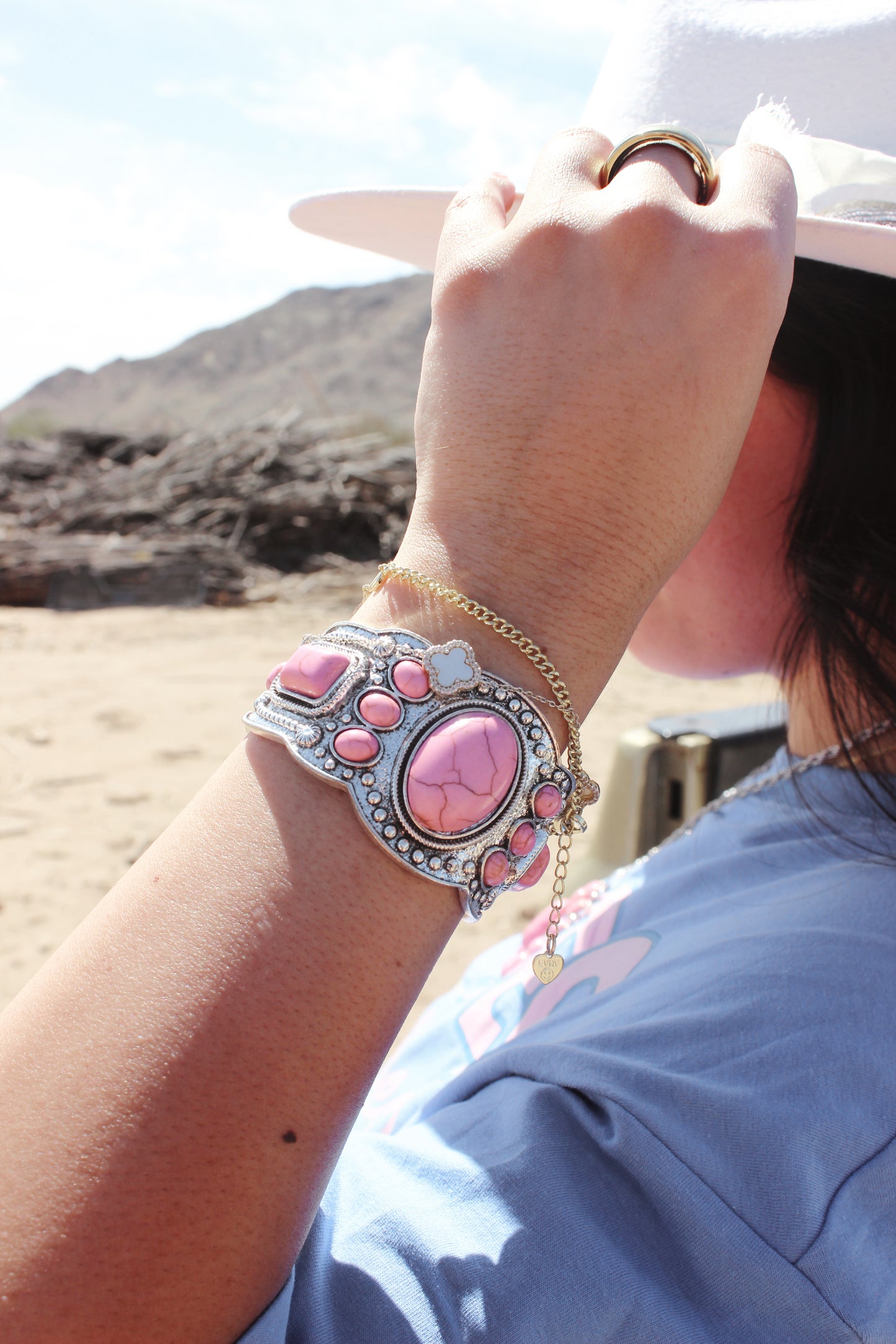 Pink Punchy Cuff