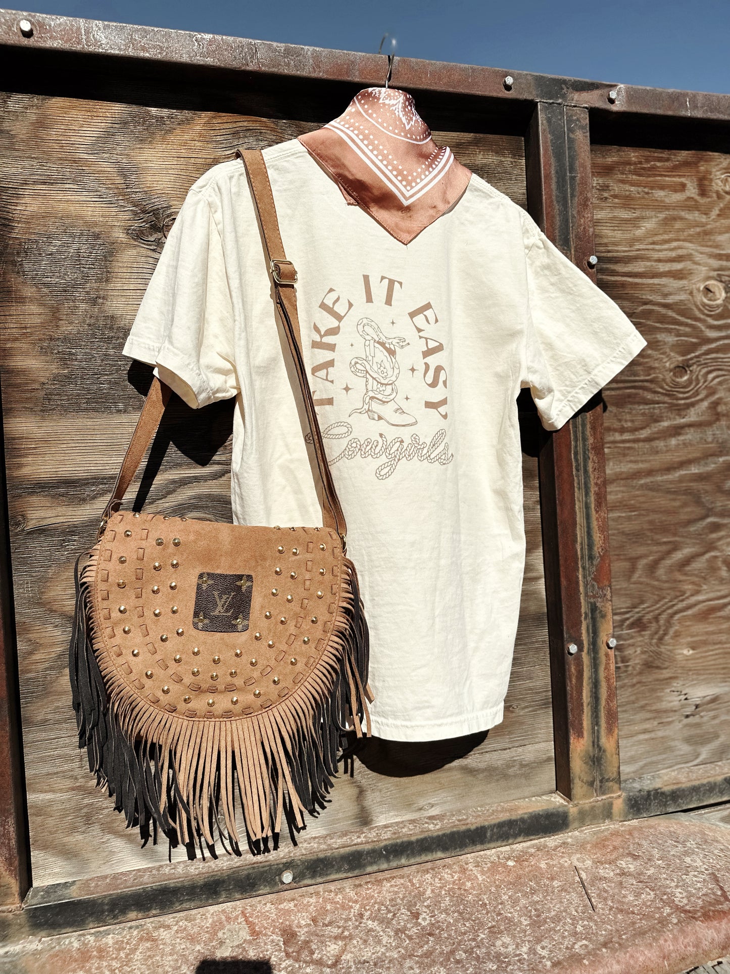 LV Fringe Stud Crossbody