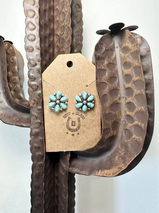 Desert Bloom Turquoise Studs